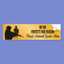 My Son Protects Your Freedom (National Guard Mum) bumper stickers