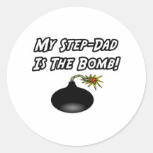 My Step-Dad Is The Bomb Stickers