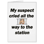 My suspect cried cards