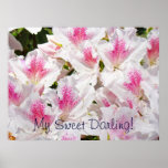 My Sweet Darling! art print Pink Azalea Flowers