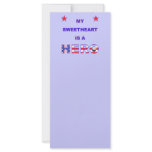 My Sweetheart Is A Hero rack cards