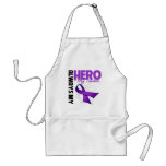 My Teacher Always My Hero - Purple Ribbon aprons