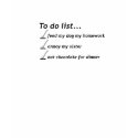 My To Do List t-shirts
