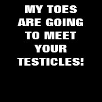MY TOES ARE GOING TO MEET YOUR TESTICLES! t-shirts