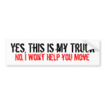 My Truck Bumper Sticker bumper stickers
