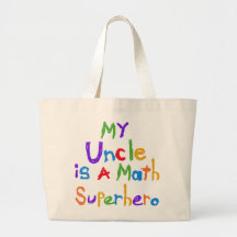 My Uncle Math Superhero T-shirts and Gifts Canvas Bag