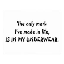 MY UNDERWEAR. POSTCARD