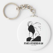 My Wife and My Mother-In-Law (Optical Illusion) Keychain