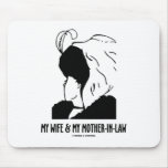 My Wife and My Mother-In-Law (Optical Illusion) mousepads
