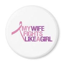 my wife fights like a girl refrigerator magnet