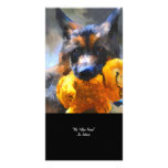 My Yellow Friend German Shepherd Art Photo Card photo cards