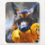 My Yellow Friend German Shepherd Mousepad