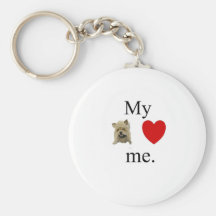 My yorky loves me key chains