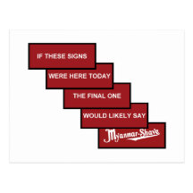 Myanmar-Shave - updated Burma-Shave Post Card