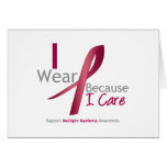 Myeloma - I Wear Burgundy Because I Care Greeting Card