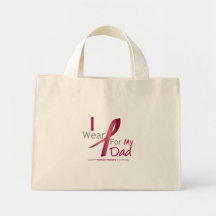 Myeloma - I Wear Burgundy For My Dad Tote Bag