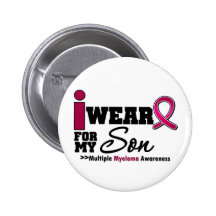 Myeloma I Wear Burgundy Ribbon Son Pins