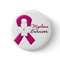 Myeloma Survivor Flower Ribbon Pins