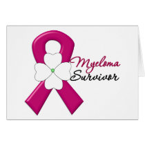 Myeloma Survivor Flower Ribbon Card