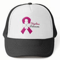 Myeloma Survivor Flower Ribbon Hat