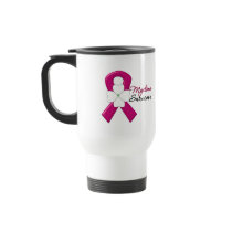 Myeloma Survivor Flower Ribbon Mug