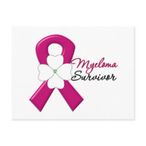 Myeloma Survivor Flower Ribbon Post Cards