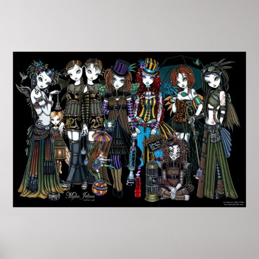 Myka Jelina Gothic Steampunk Tribal Circus Fairies Posters