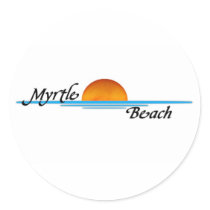 Myrtle Beach Round Stickers