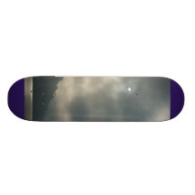 Myserious Stormy Skies by the Lake Skate Board Decks