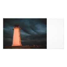 Mysterious Night at Peggy's Cove, Nova Scotia, Can Photo Greeting Card