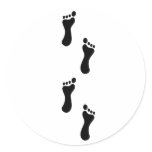 Mystery Footprints Round Stickers