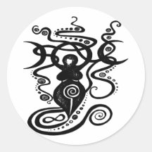 Mystic Goddess 1 Round Sticker
