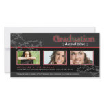 Mystic Goth Graduation Announcement (red) photo cards