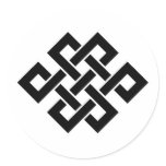 Mystic Knot - B&W 2 stickers