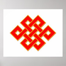 Mystic Knot - Red & Yellow Posters