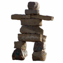 Mystic Native American Inukshuk 2 Sculpted Gift Photo Sculptures