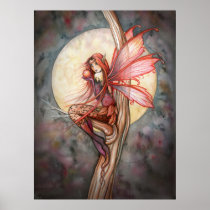 Mystical Autumn Fairy Poster