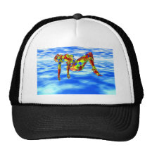 Mystical blue woman retrokult cap