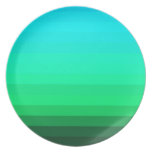 Mystical Jade Green Stripes Dinner Plates