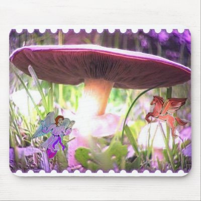 Mystical Mushroom Mousepad by deesbasenjis