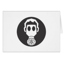 Mythbusters Gas Mask Greeting Cards