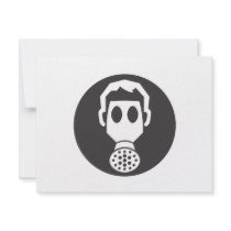 Mythbusters Gas Mask Personalized Invitation