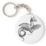 Mythical flying dragon keyring