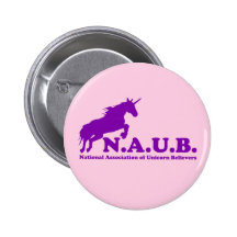 N.A.U.B Unicorn Believers Pinback Buttons