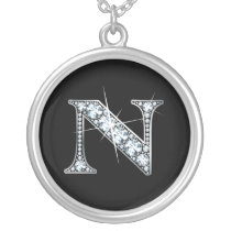 "N" Diamond Bling Necklace