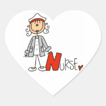 N is for Nurse Heart Sticker