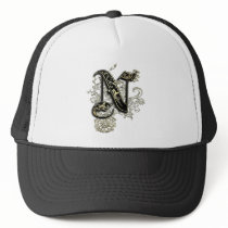 "N" monogram hat
