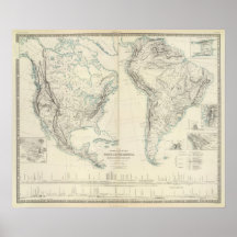 N & S America physical Print