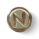 N - Vegan letters 5/5 Pinback Buttons