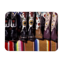 NA, USA, New Mexico, Santa Fe. Cowboy boots Rectangle Magnet